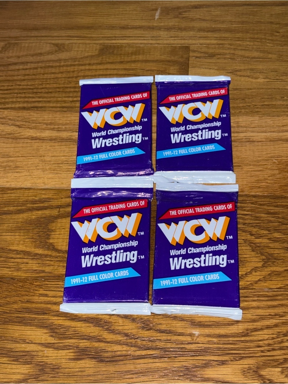 New Lot Of 4 1991 WCW World Championship Wrestling Cards​​